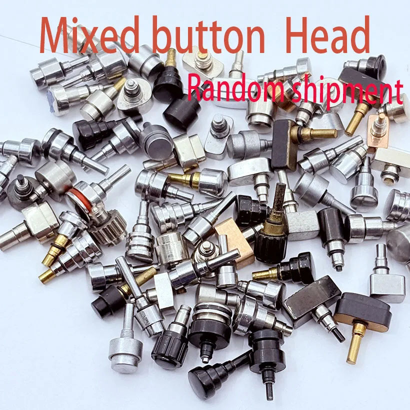 Uhrenzubehör, Uhr, verschiedene Tastentasten, verschiedene Größen, Farben, zufällige Lieferung, 1 Beutel mit ca. 60 Stück gemischter Knopf