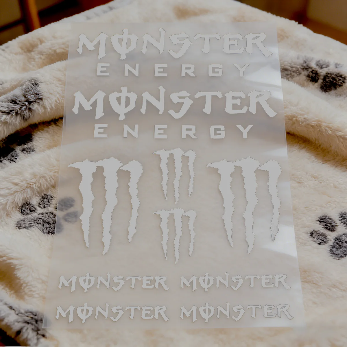 

Набор серебряных наклеек с логотипом Monster Energy для мотоциклов, баков и шлемов