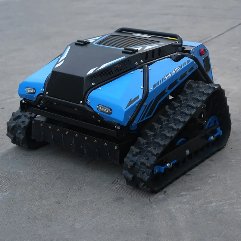 Remote Control Crawler Mower with 300m Range 800mm Width 10-200mm Remote Height 70° Slope Hybrid High Low Speed for Lawn Care view 3