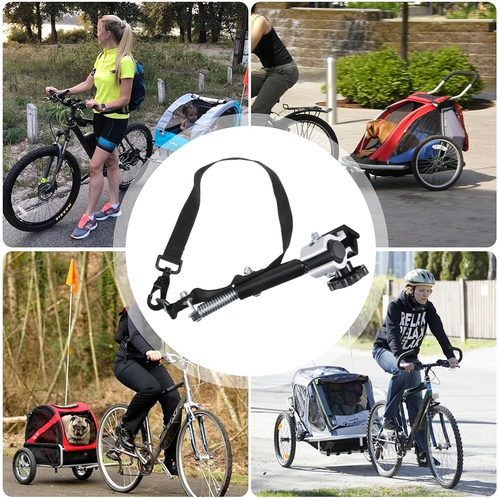 1Pcs Universal Bike Trailer Hitch Durable Aluminum Alloy Connector Stable Safe Towing Solution for Kids Bike Trailer Coupler