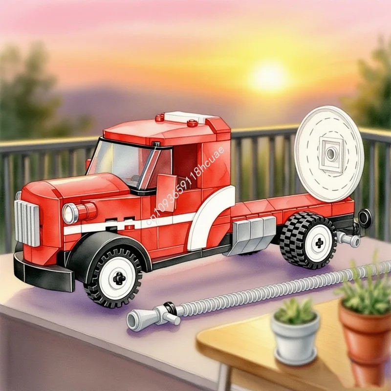 

193pcs MOC Vintage Tanker Truck Soft Drink Can City Traffic Model Building Blocks Christmas Gifts Construction Toys Brick