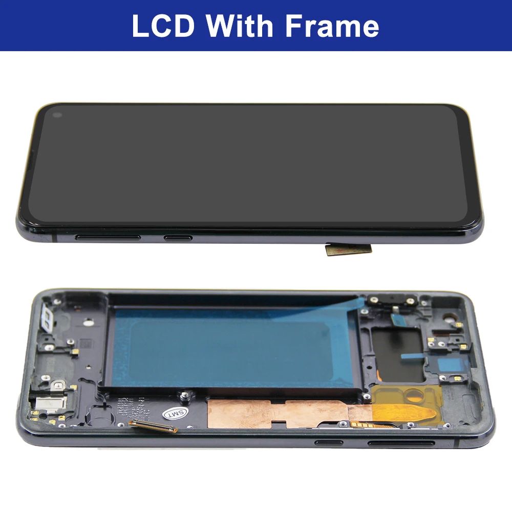 AMOLED S10e Display With Frame, For Samsung Galaxy S10E G970 G970F G970U LCD Display Touch Screen Digitizer Replacement Part