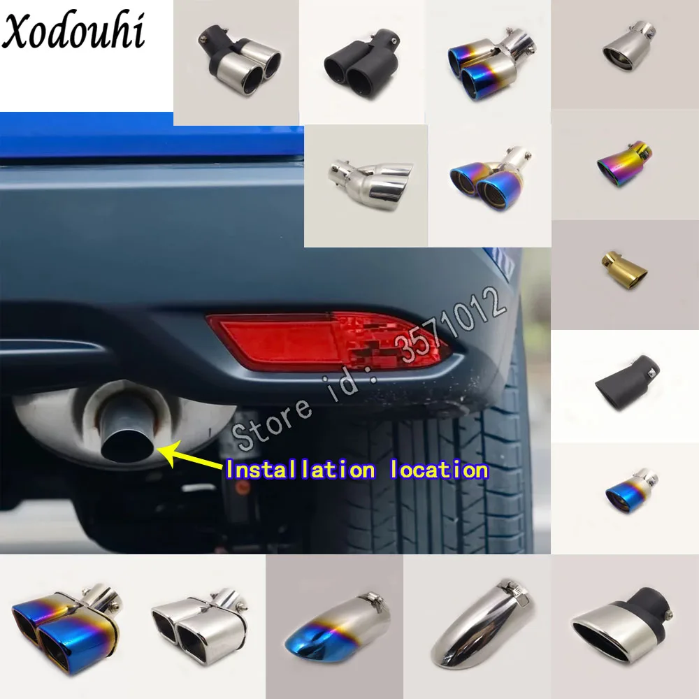 For Honda HRV H-RV Vezel 2014 2015 2016 2017 Car Cover Muffler Exterior End Pipe Dedicate Exhaust Tip Tail Outlet Ornament 1pcs