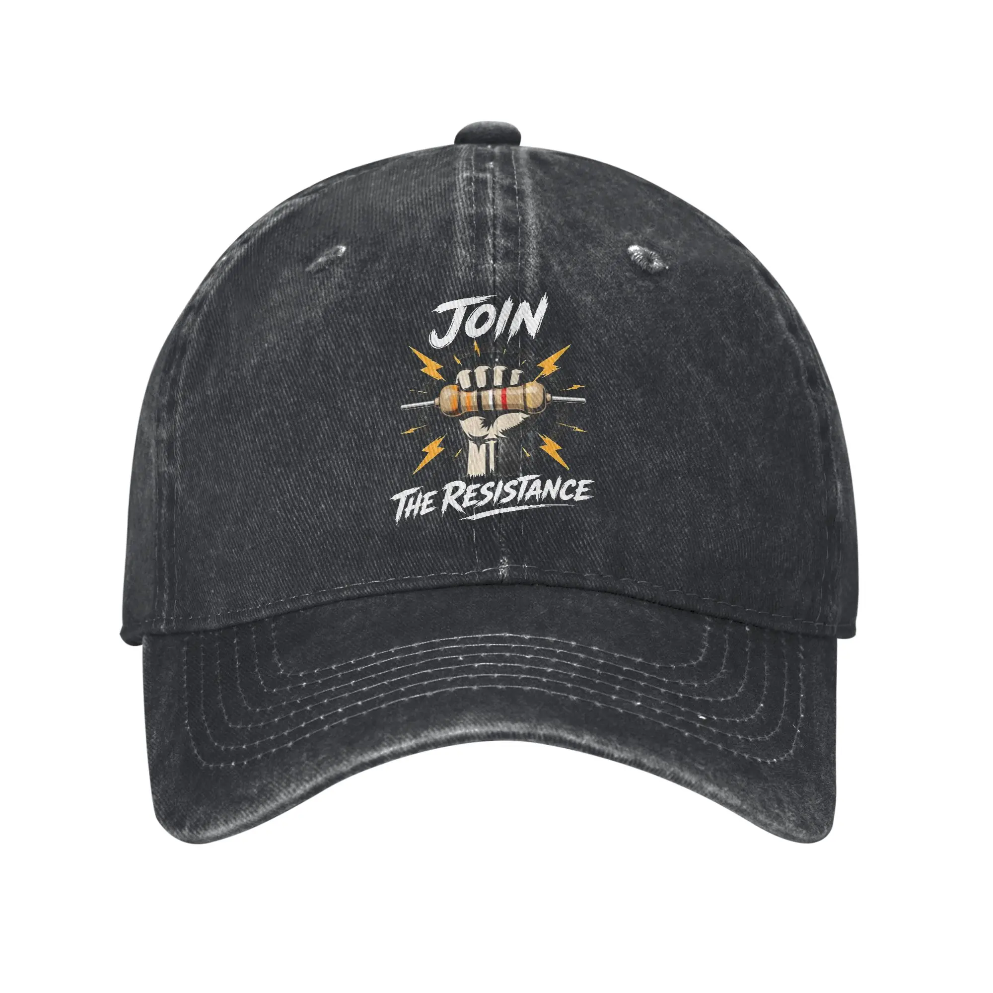 Join the Resistance Baseball Caps Vintage Distressed Washed Electrical Resistor Sun Cap Outdoor Running Golf Gift Hats Cap