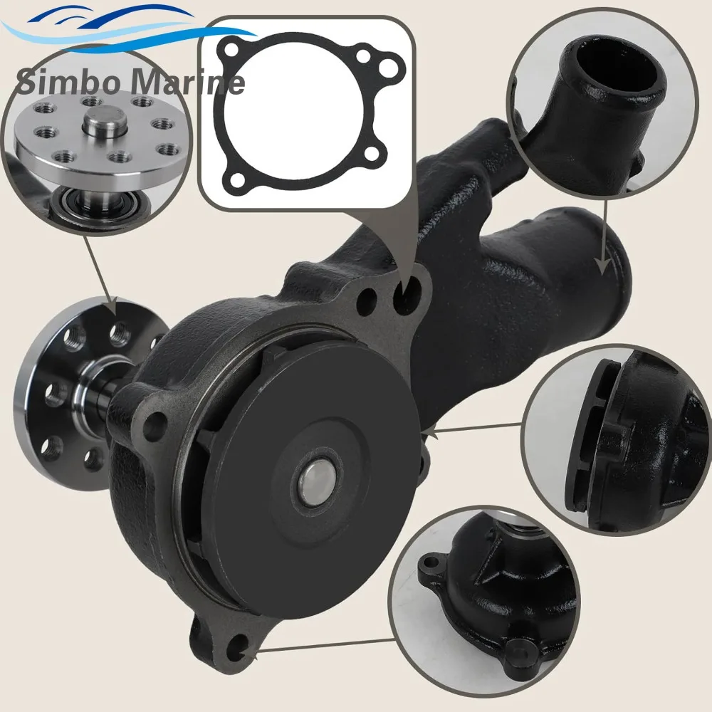 Water Circulating Water Pump W/ Gasket For Mercruiser OMC Volvo Penta 110 120 140 165 2.5L 3.0L 4.0L GL 3854017 65142A1 884727