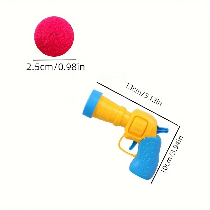 1 Set Cat Toy Interactive High Fun Toy Gun 20PCS Plush Ball Launches Quiet High Bounce Ball To Tease The Cat