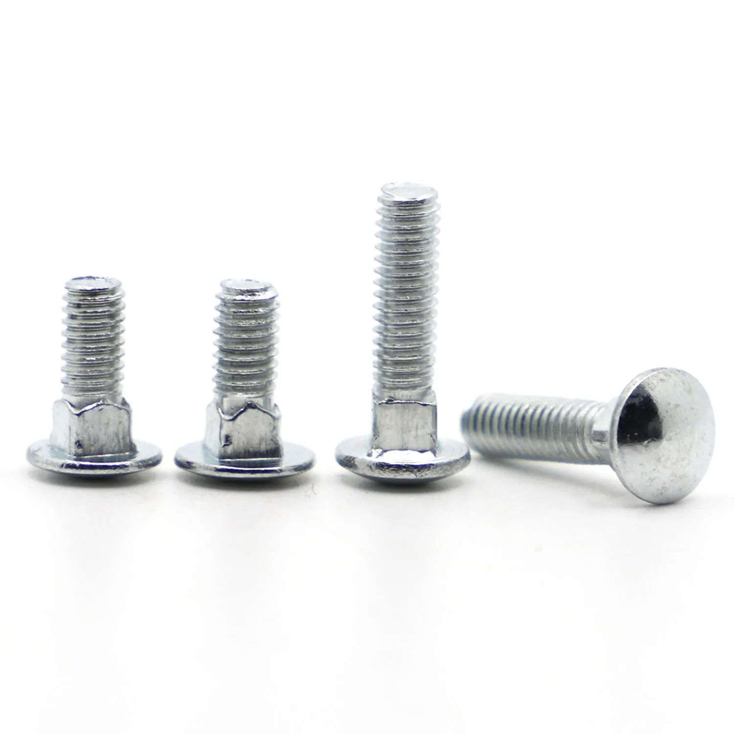 M4 M5 M6 M8 M10 M12 Steel GB121-10pcs DIN603 Truss Round Head Square Neck Carriage Bolt Coach Screw for Shelf Desk Furniture