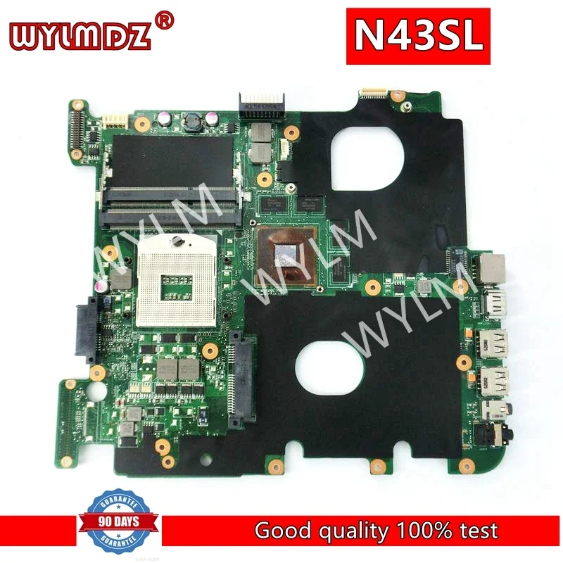 N43SL  GT540M/GT550M Laptop Mainboard For Asus  N43SL N43SN N43SM HM65 Motherboard