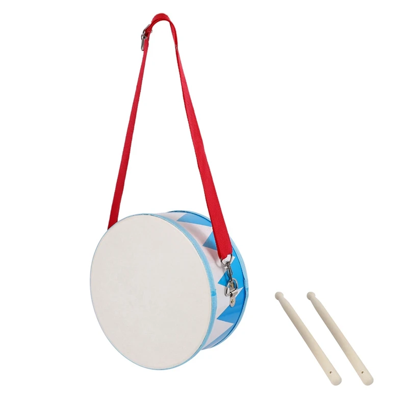 

3X Kids Drum Wood Toy Drum Set With Carry Strap Stick For Kids Toddlers Gift For Develop Children's Rhythm Sense-AA74