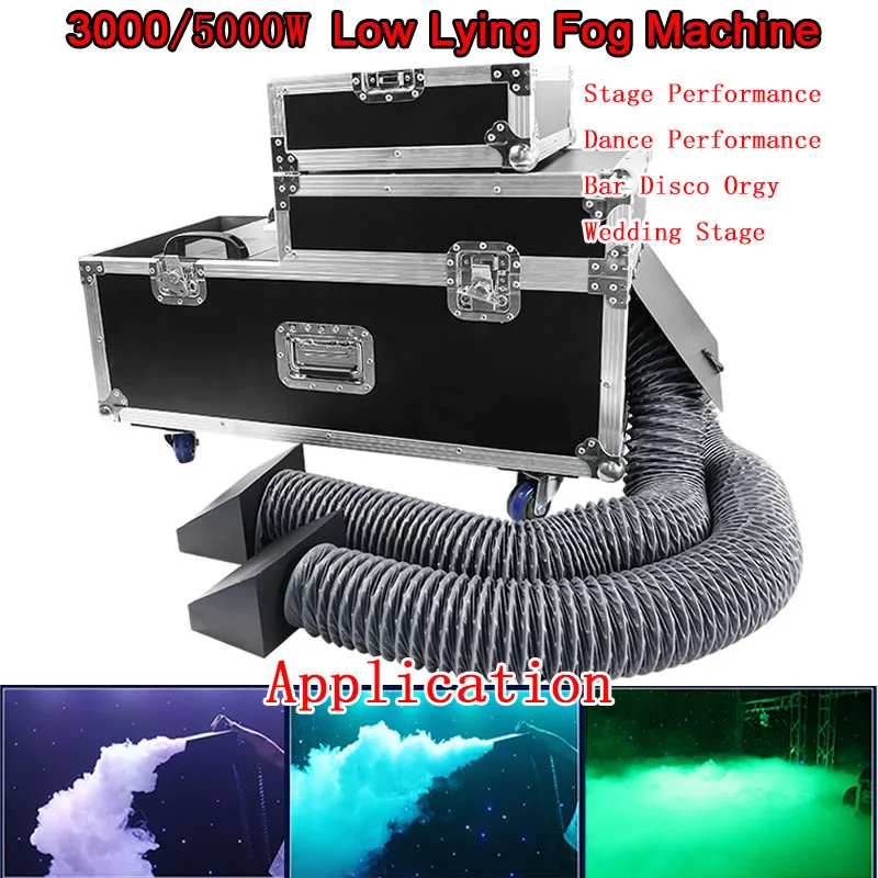 

3000W 5000W Mini Water Low Lying Fog Machine DMX Remote Mist Smoke Dry Ice Machine for Wedding Party Stage DJ Disco Show Effect
