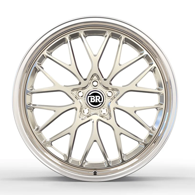 Borui Customized 2-Piece Forged Alloy Wheel Rims 18-21 Inch Precision Polished Platinum Center 5x108 Fit For Bentley Flying
