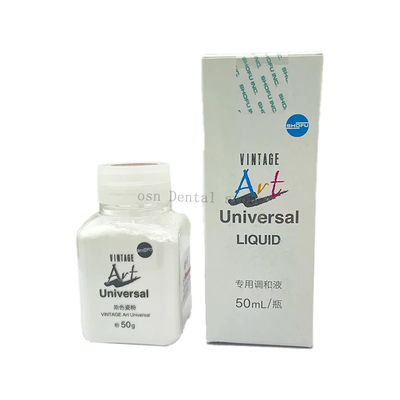 SHOFU Universal Glaze Powder 50g Glaze Liquid 50ml Stained Ceramic Powder High Medium Low Temperature Universal Dental Material view 6