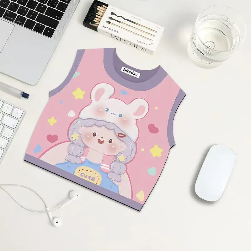 

Вязаный свитер, коврик для мыши с принтом, повышающий уровень внешнего вида, офисный женский креативный милый коврик для ПК, уникальный креативный и практичный