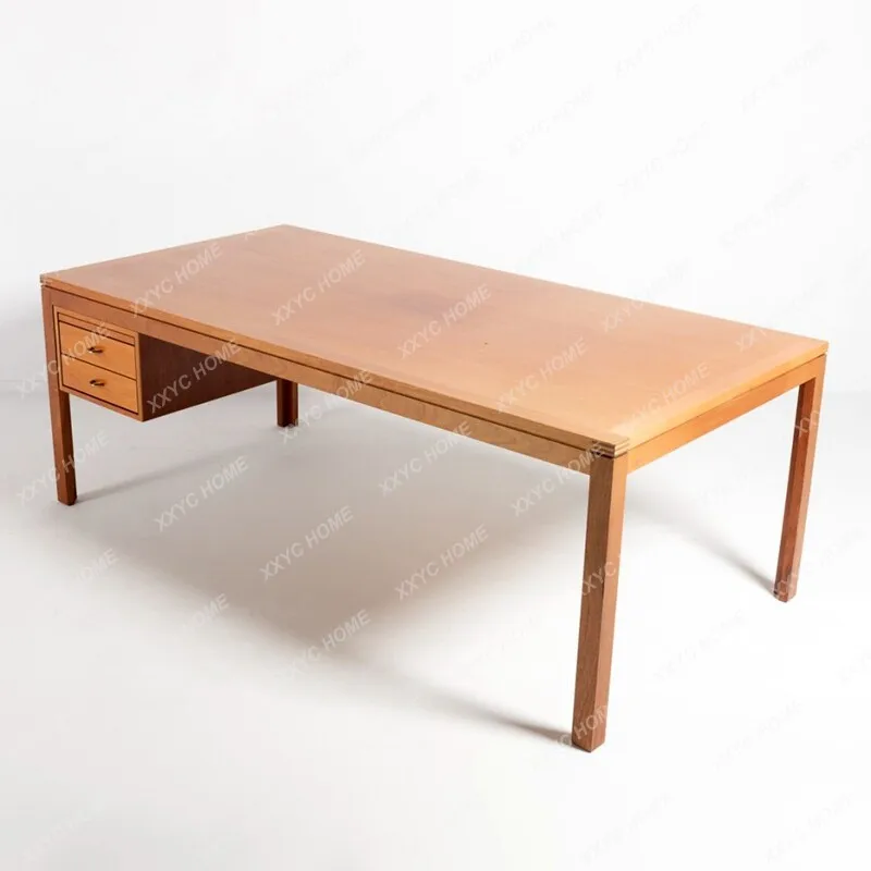 XXMedieval solid wood desk writing desk retro style large desk customization