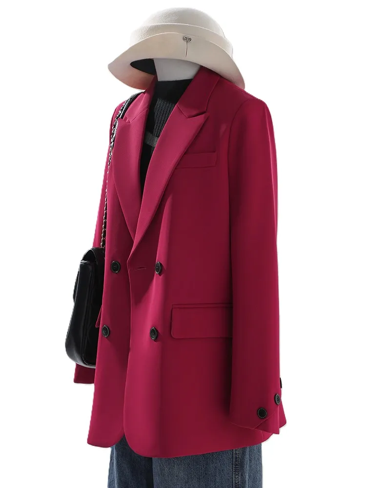 

Coffee Black Pink Fashion Female Blazer Women Loose Casual Ladies Jacket Coat