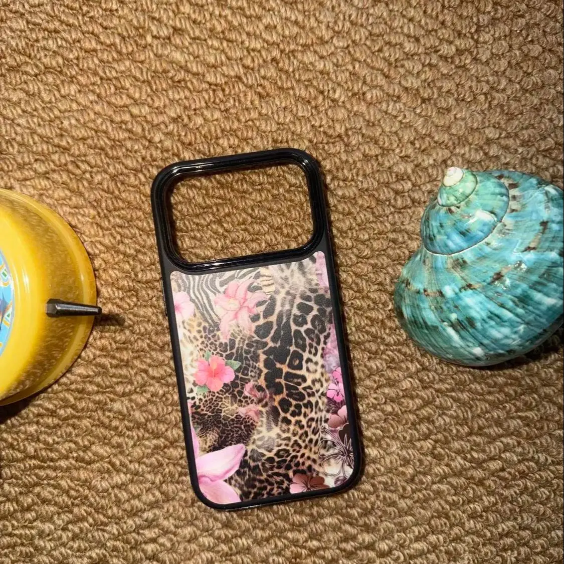 Funda de Teléfono con Estampado de Leopardo y Flores para iPhone 17AIR 17 16 15 14 13 12 11 Pro Max 7 8 Plus Mini X XXR XS MAX Y2K