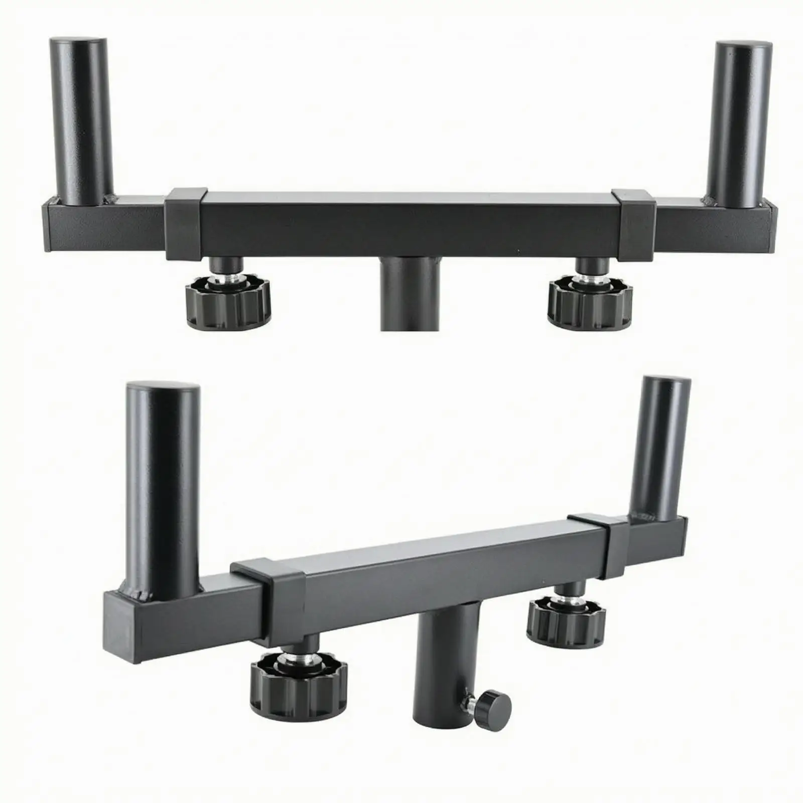 Two Piece Speaker Mounting Bracket with Knob Tighteners for Studio Stage Use