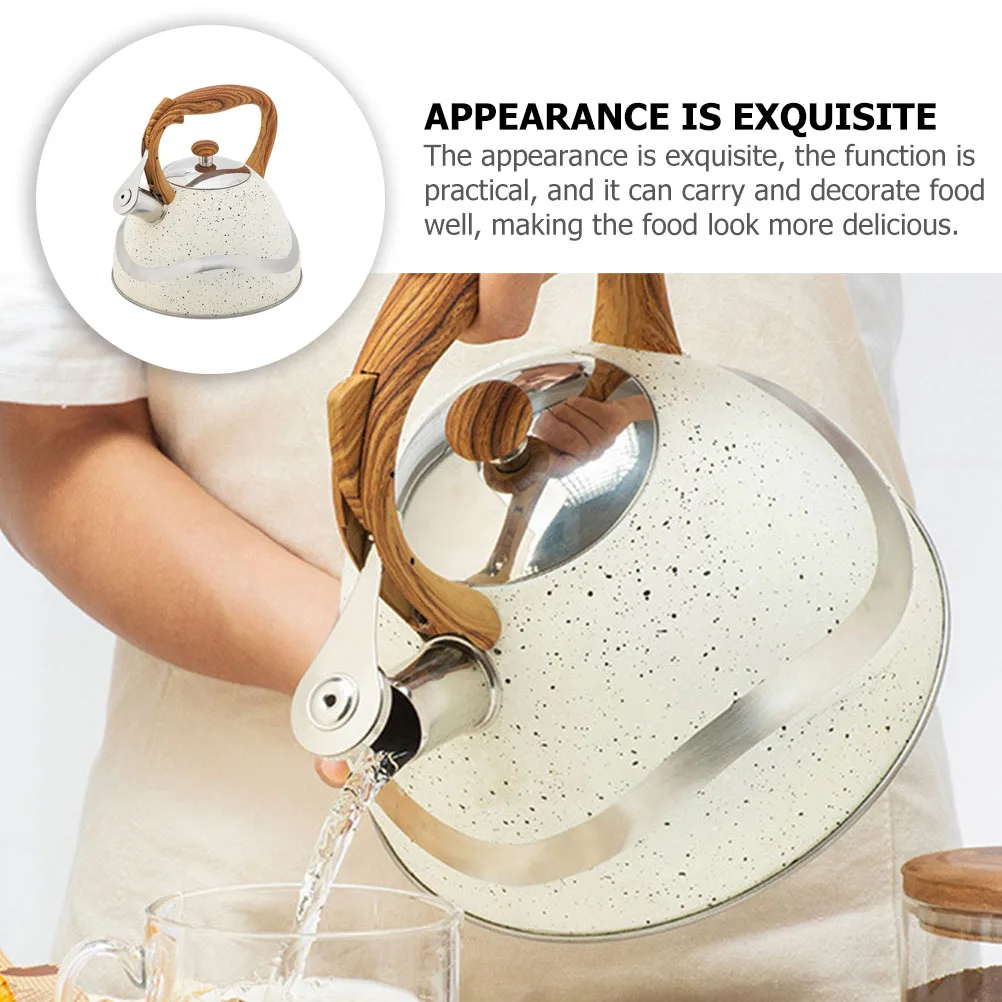

Stainless Steel Teapot Thicken Home Teakettle Insulated Handle Heat Proof For Gas Stove Coffee Tea Lover Gift Kitchen
