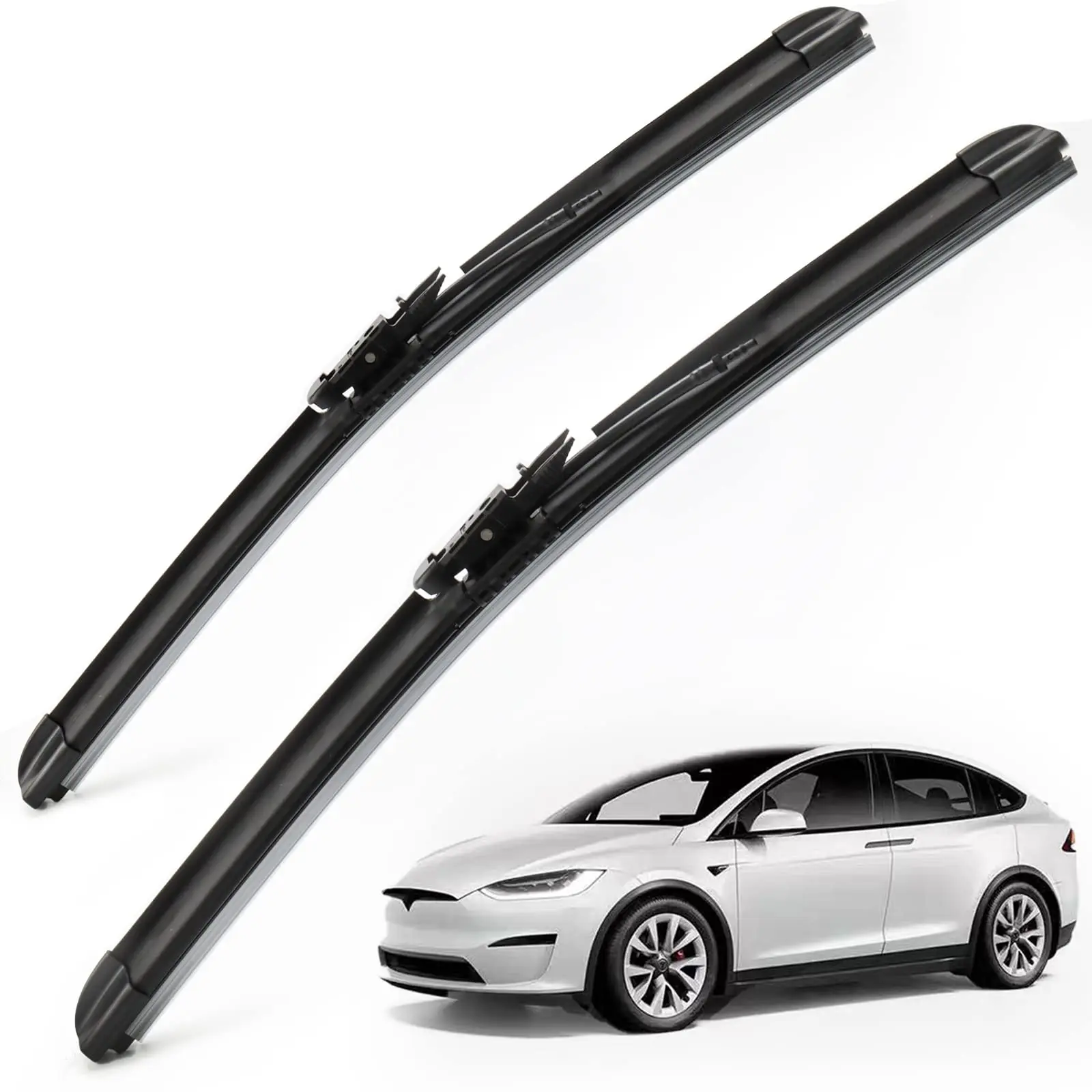 

28 Inch And 18 Inch Front Windshield Wiper Blades For Model X 2016–2020 With Integrated Washer, All-Weather Quiet Durable
