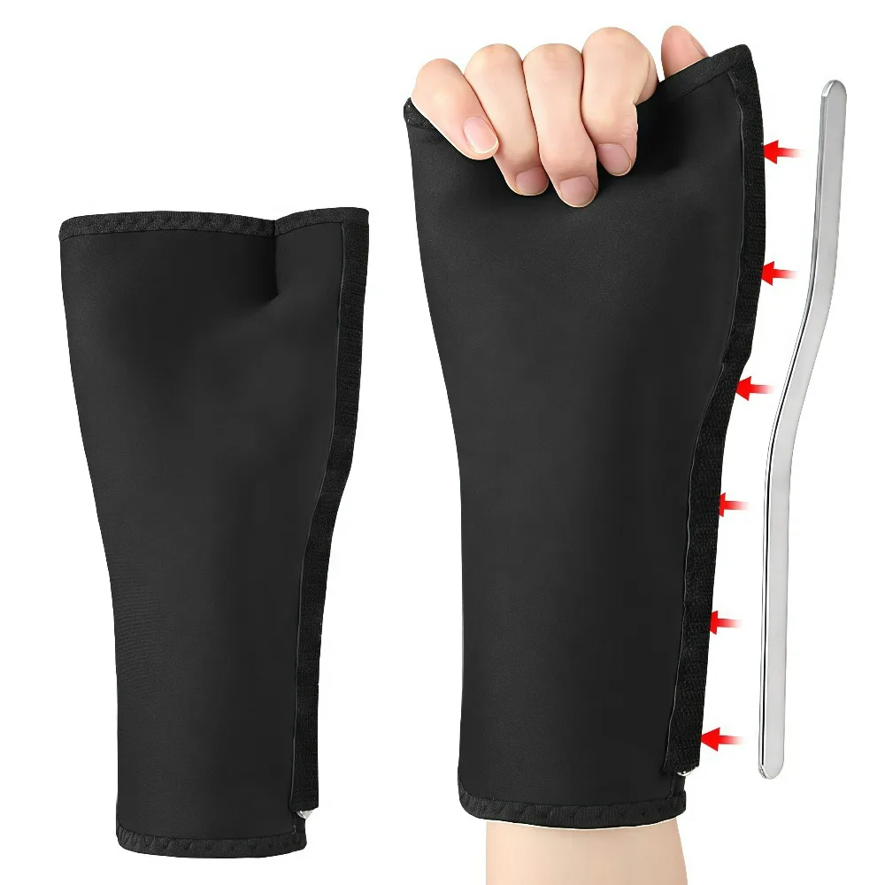 1/2Pcs Adjustable Thumb Brace Wrist Strap, Neoprene Wrist Support with Built-in Aluminum Plate Thumb Immobilization for Sports