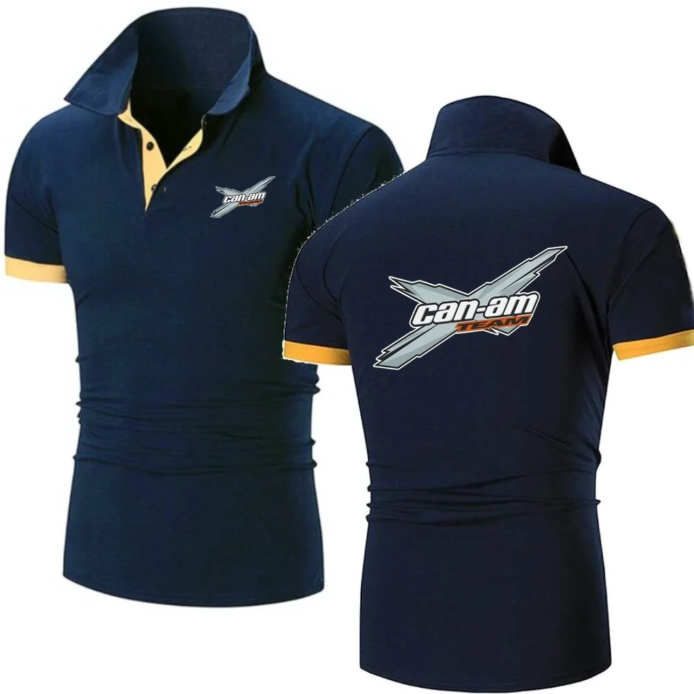 Men's Polo Shirts TShirts Top Tees Can Am Off Road Brp Atv Commander Utv Outlander Lapel MEN Popular Tees Short Sleeve Jersey