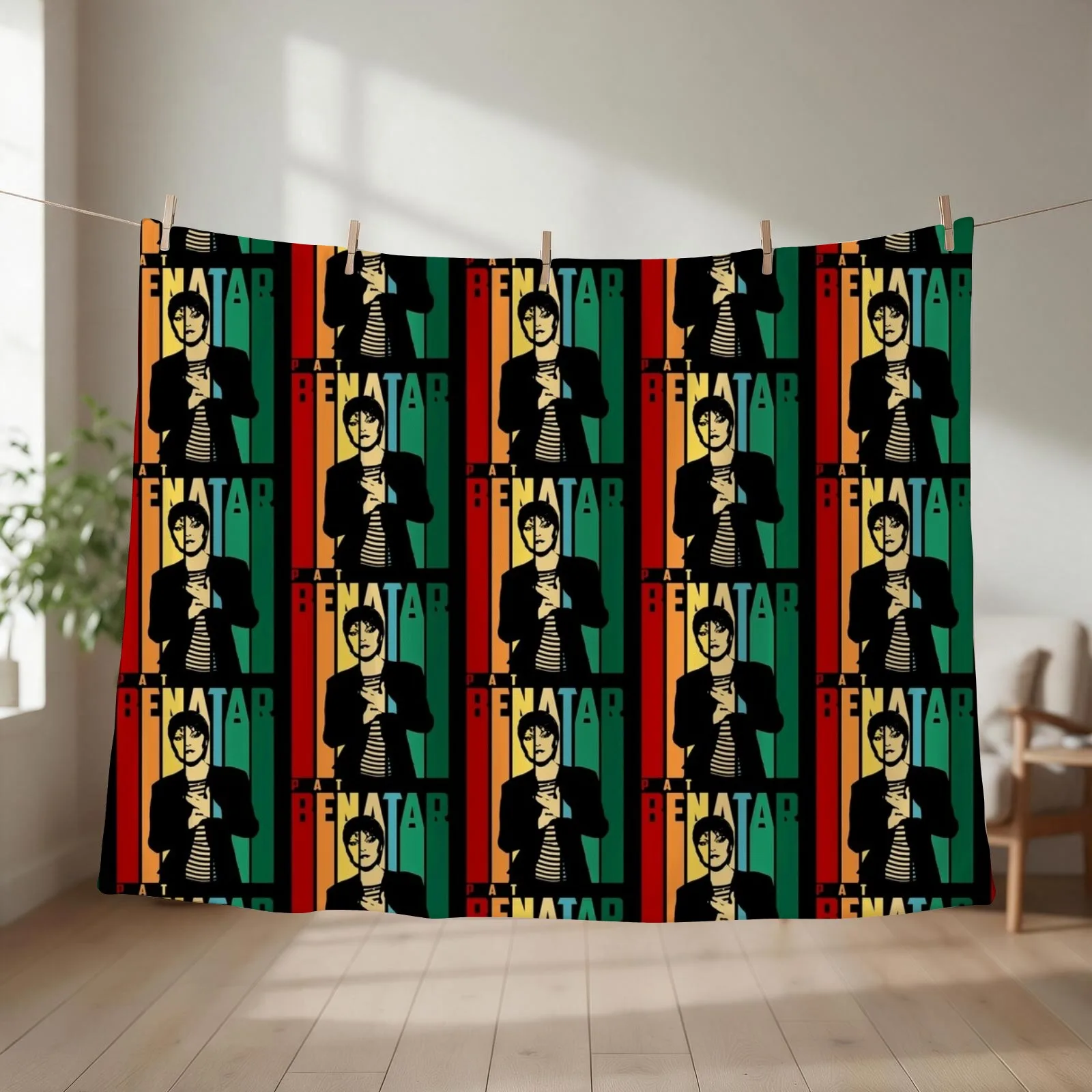 Pat Benatar Throw Blanket couch cozy soft plush fuzzy picnic outdoor blanket
