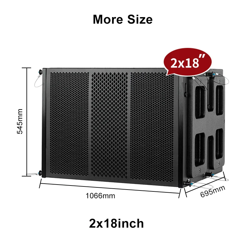 BA218S High Powerful Subwoofer Professional Sound Pro Speaker System DJ Stage Dual Double 18 Inch Line Array Subwoofer Speakers