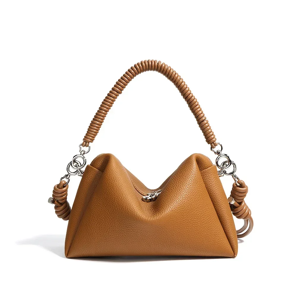 

Fashion Soft Pillow Bag Top Layer Cowhide Commuter Versatile Women's Genuine Leather Crossbody Bag Niche Luxury Handbag