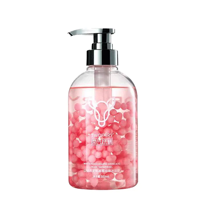 Two Fairy White Peach Oolong Rose Pearl Amino Acid Bath Gel with Long lasting Fragrance and Authentic Fruit Fragrance