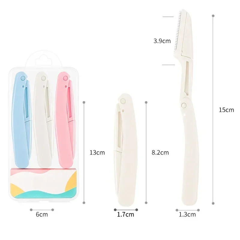 Veilig Opvouwbare Dames Gezicht Scheerapparaat Wenkbrauw Trimmer Blade Anti-Kras Scheermes Makeup Tools Wenkbrauw Trimmer Gezicht Scheermes voor Vrouwen