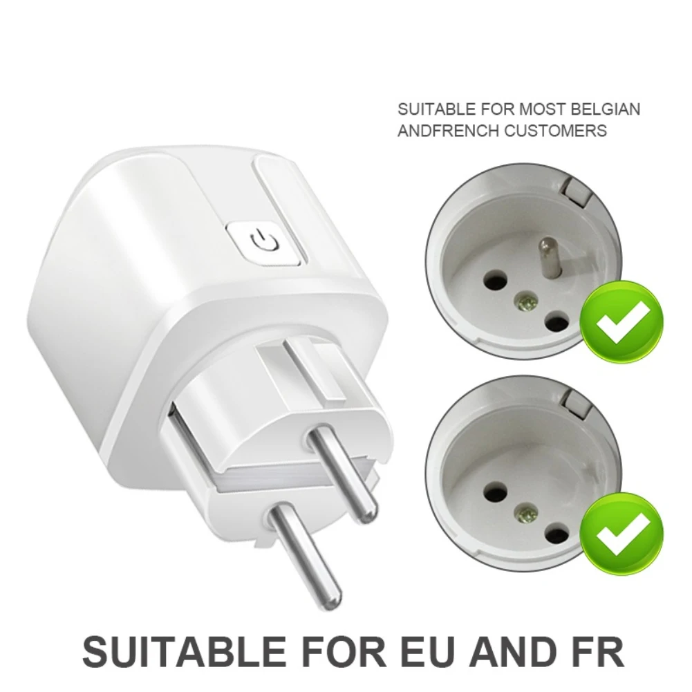 Smart Timer Plug Zigbee Socket EU 20A 4400W Power Monitor Tuya SmartLife APP Control funziona con Alexa Google Assistant set