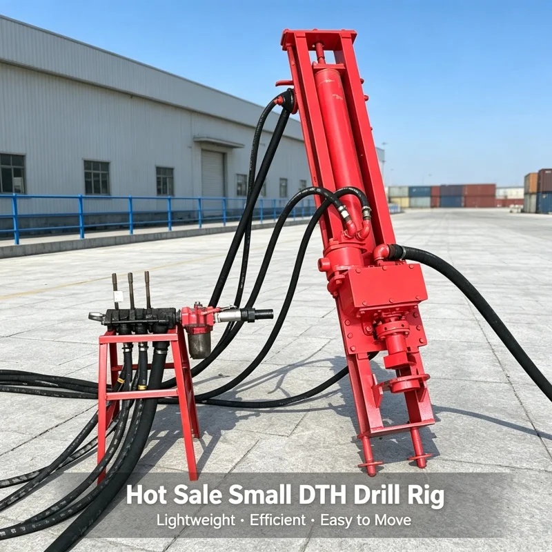 Customized Small Supported DTH Drilling Rig, Bracket Rock Drilling Machine, Open Pit Mine Blasthole Drilling Equipment