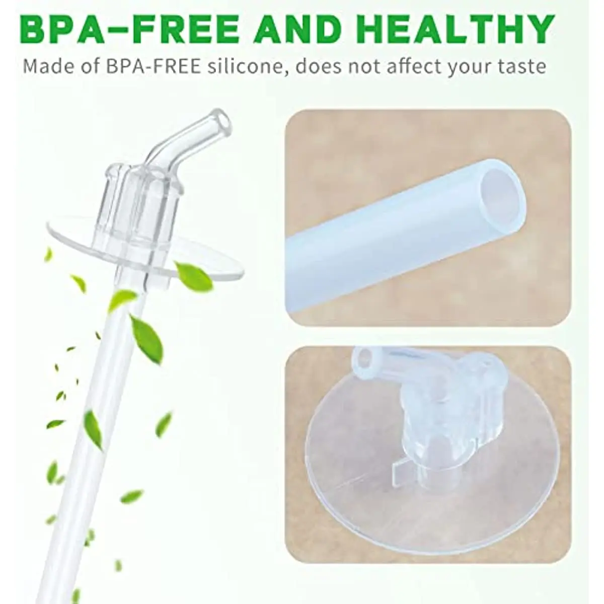 3 Pieces Sippy Spouts Transparent Silicone Soft Reusable Drinking Straws Accessory for Vacuum Flask Insulation Cup Water Bottle