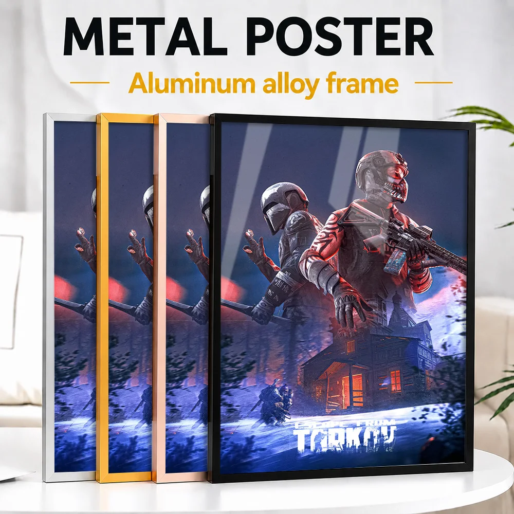 Escape From Tarkov Game Metal Poster With Aluminum Alloy Frame Customized Painting Style Wall Art For Bedroom And Games Room
