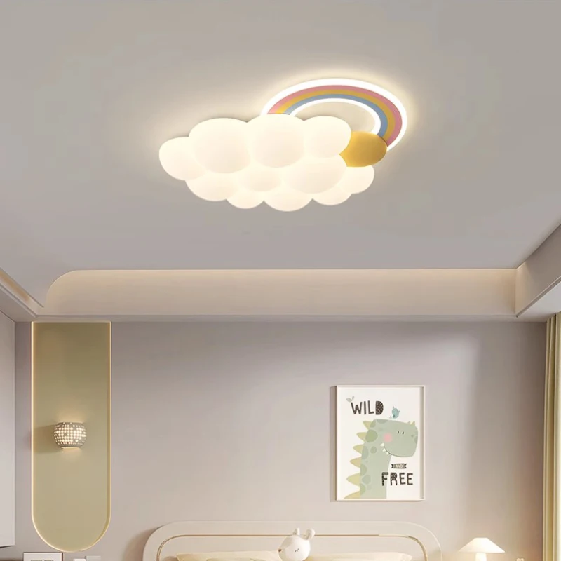 Rainbow Cloud Ceiling Lights LED Children\'s Room Light Modern Creative Warm Baby Room Nursery Boy Girl Bedroom Ceiling Lamps