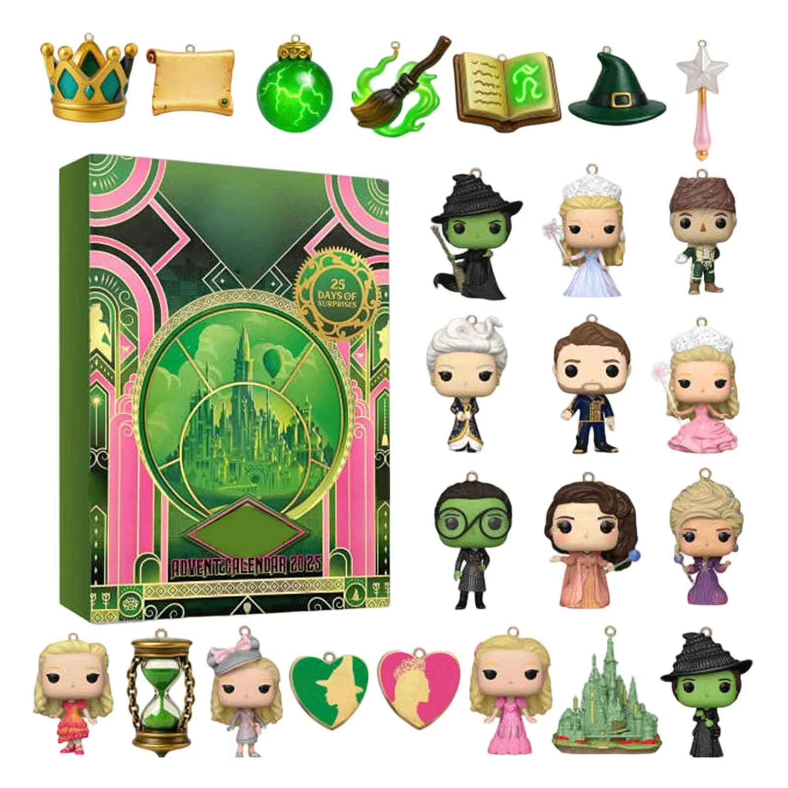 Adorable estatuilla coleccionable de bruja, calendario navideño malvado, cuenta regresiva de regalo de Año Nuevo diabólico durante 25 días, caja misteriosa mágica