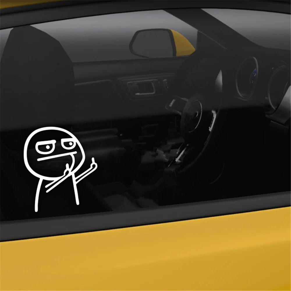 Car Accessories Thailand - middle finger funny car sticker decoration