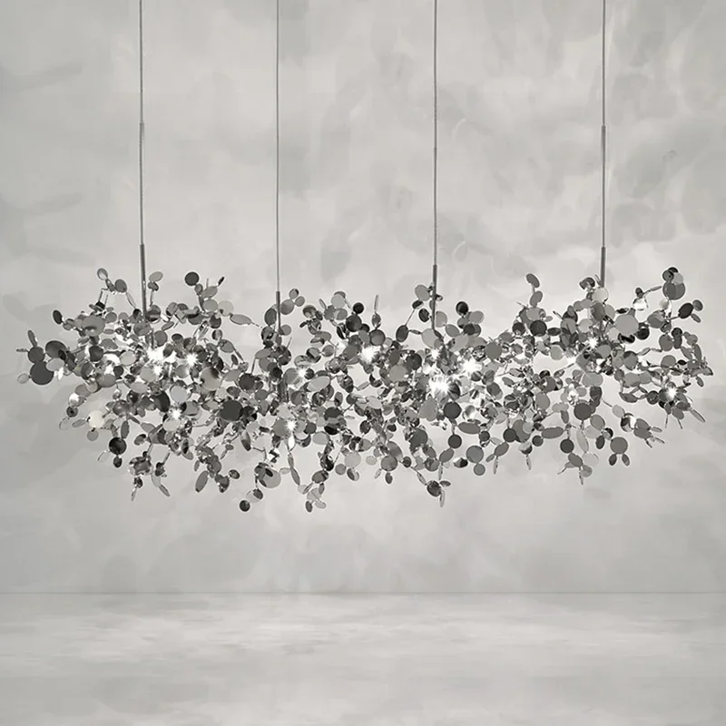 

Modern Stainless Steel Pendant Lights LED Dining Room Lamp Suspended Luminaire for Restaurant Living Loft Lighting Fixture