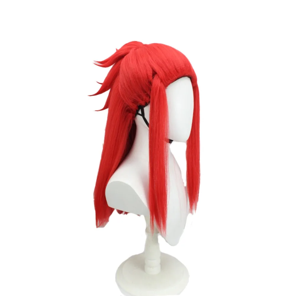Bleach Renji Abarai Cosplay Wig Red Cornrows Anime Hair for Men Boys Cos Costume Party
