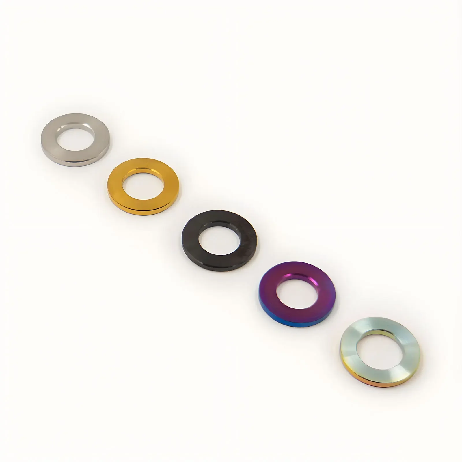 Yiqianyuan Titanium Alloy Flat Washers For M5 M6 M8 M10 Bolts Bike Motorcycle Car Screws Fasteners Durable Hardware Accessories