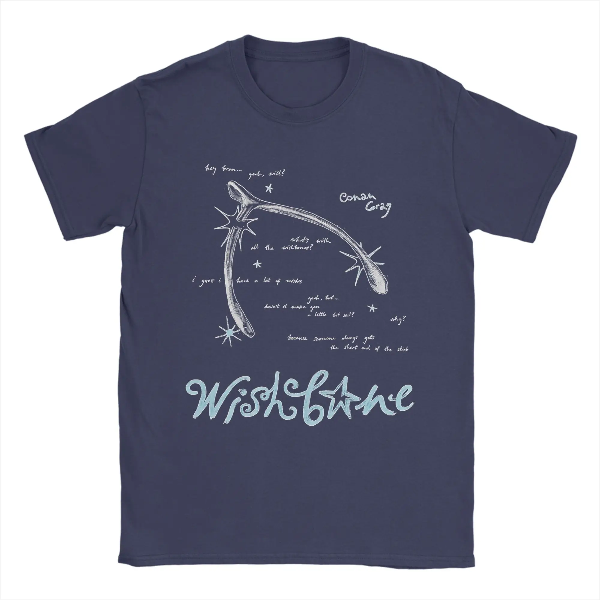 Conan Gray Wishbone T-Shirt for Men  Vintage 100% Cotton Tee Shirt Crewneck Short Sleeve T Shirts Classic Tops