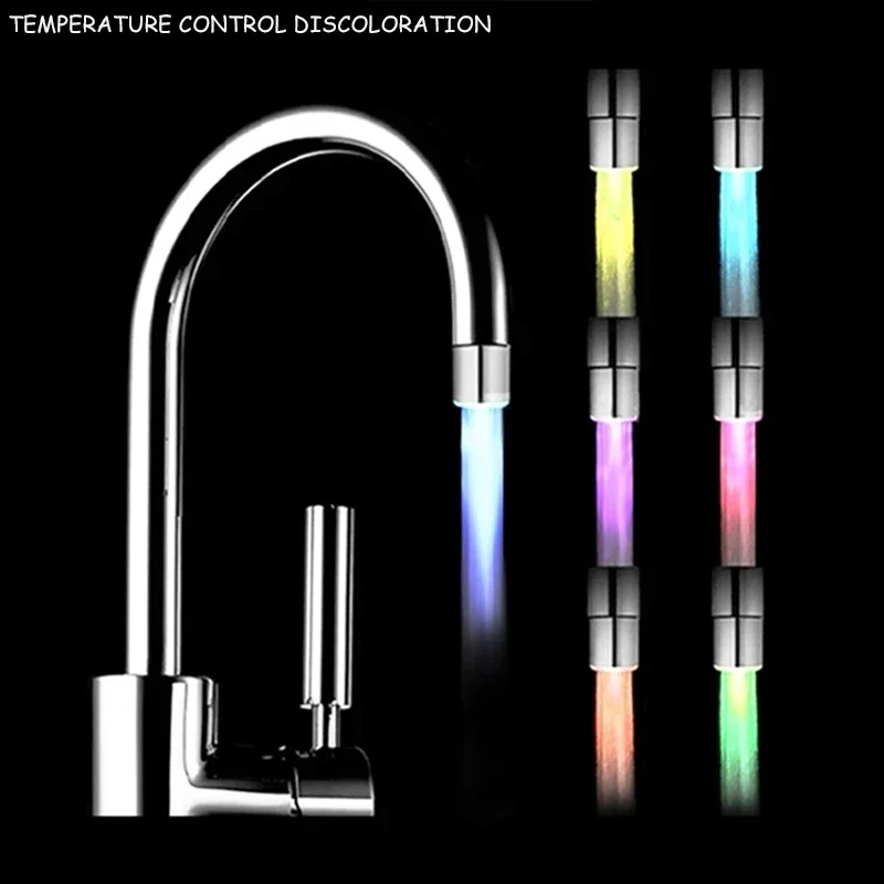 

Luminous Changing 7 Colors LED Faucet Color Light Changing Blinking Temperature Control Water Faucet For Kitchen Faucet Filter