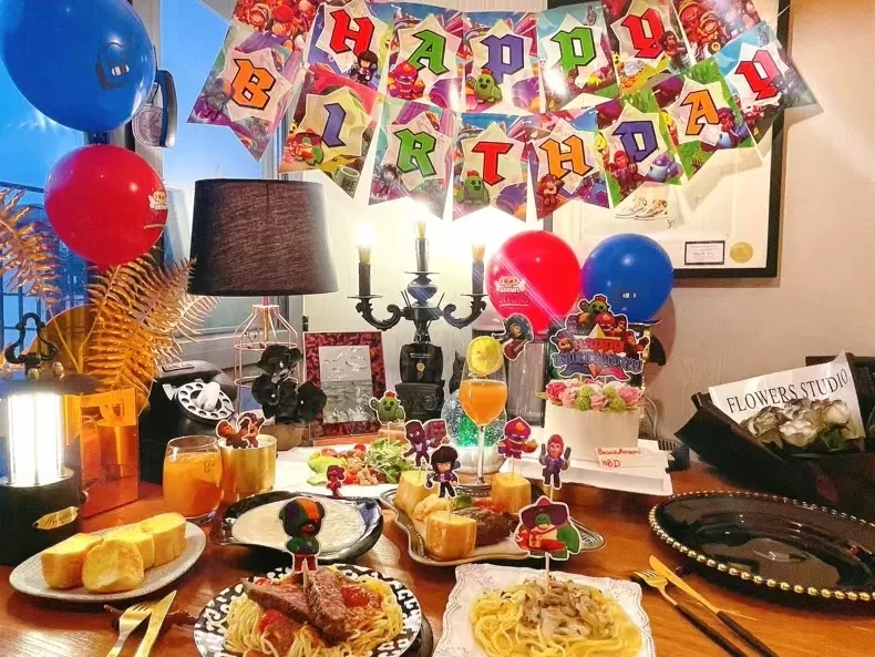 パーティーの背景,誕生日パーティーのおもちゃ,バナー,趣味,DIYアクション,ベビーシャワーの壁の装飾のためのスーパーセルブロワーゲーム