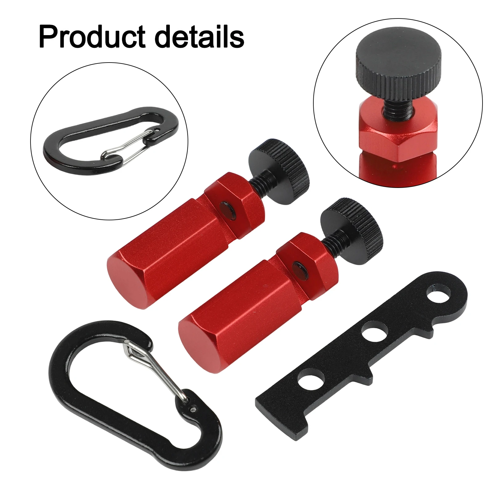 Aluminum Alloy Tall Stair Gauges with Holder Carabiner for Framing Square Ruler Precision Tool for Carpentry Layouts and Marking