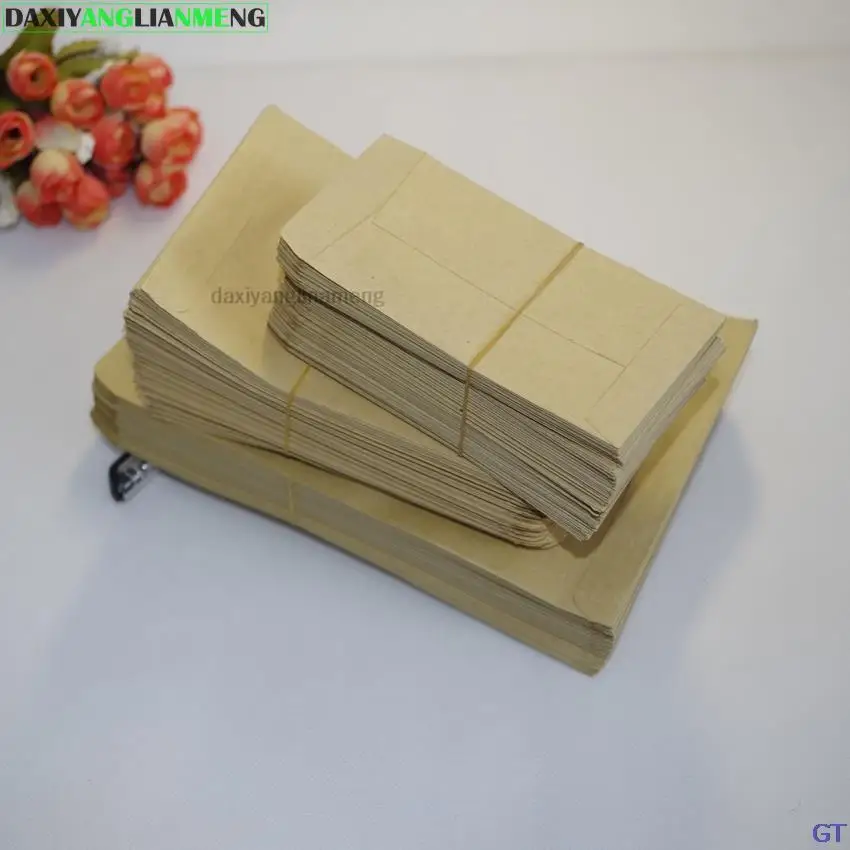 100pcs 6*10 10*16 9*1312*20cm Kraft Paper Brown Seed Bags Isolation Sack Seed Packaging protective, Vertical Envelope Style