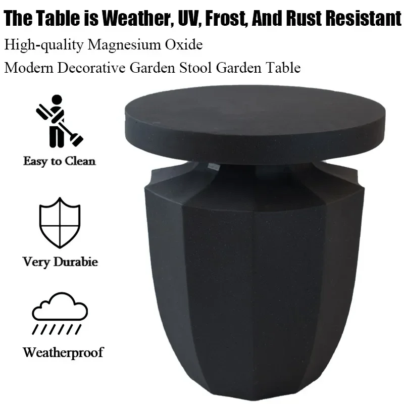 Magnesium Oxide Rust Resistant Minimalist Cylindrical Silhouette Modern Garden Table Lawn Home Indoor Outdoor High-quality