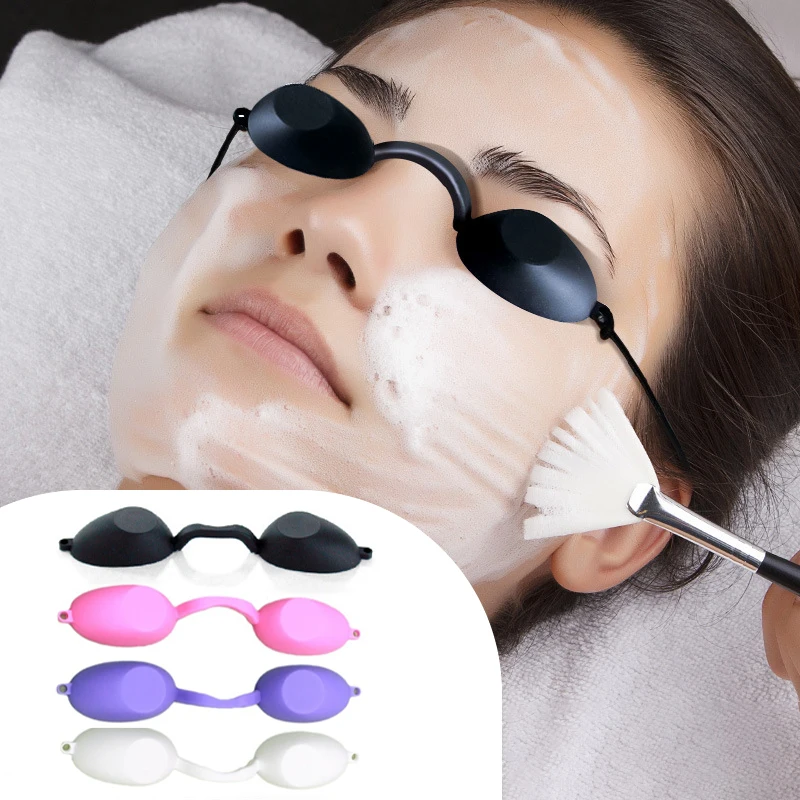 Silikon-Schutzbrille für IPL-Laser, LED-UV-Lampe, flexible UV-Augenschutzmaske für Sonnenbank und Bräunung