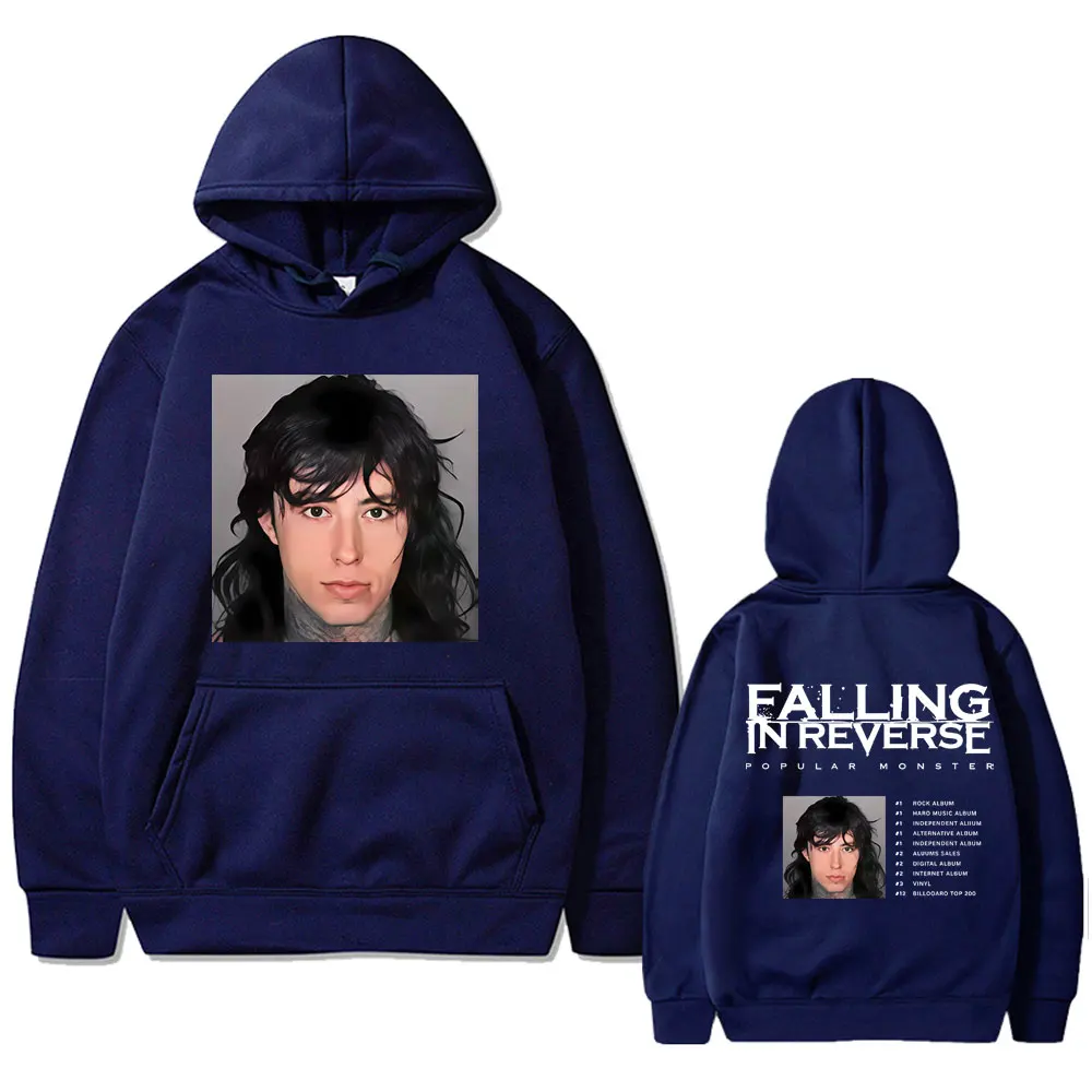 Limited Falling in Reverse Popular Monster Hoodie Ronnie Radke Mugshot Sweatshirt Men Women Rock Metal Oversized Hooded Pullover