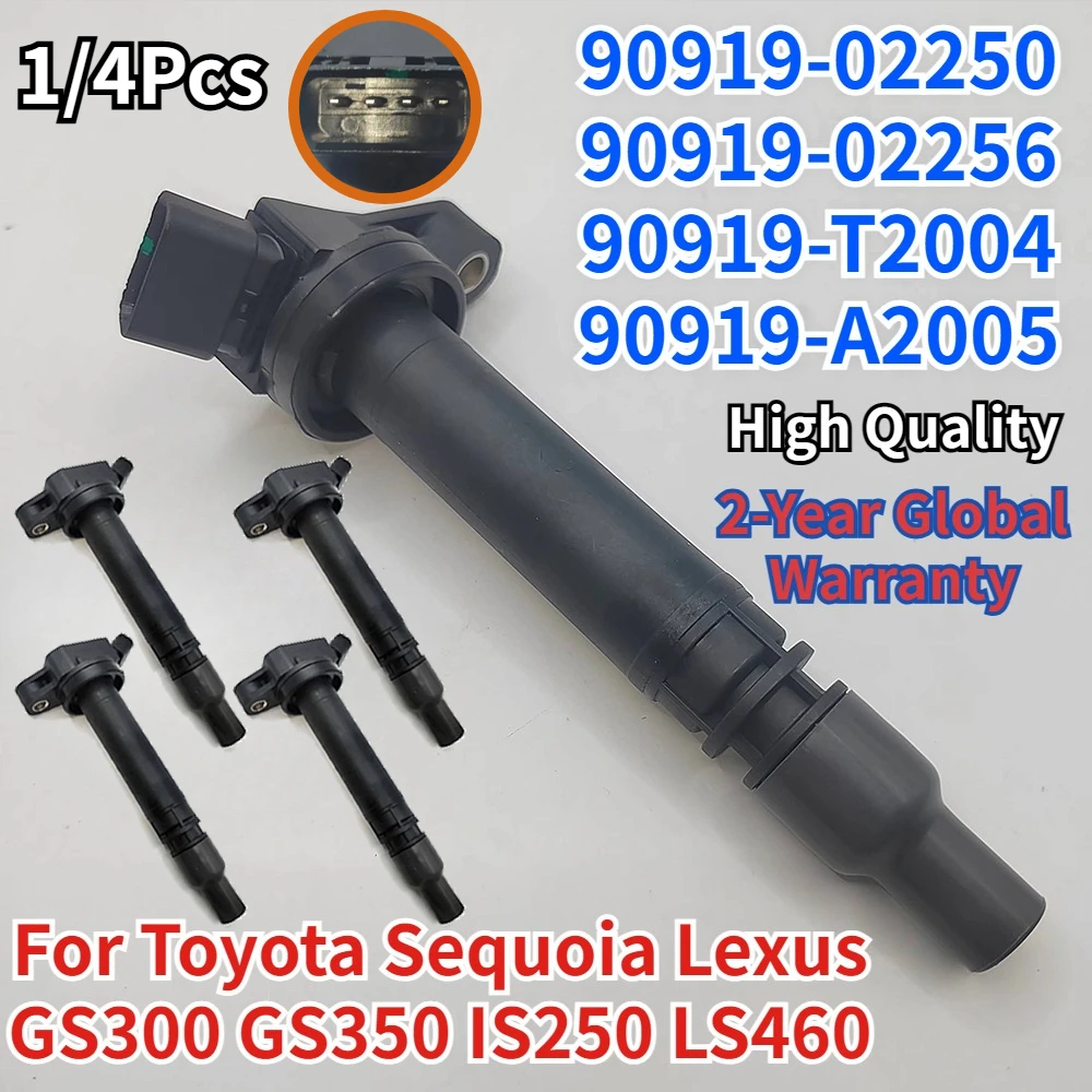 Car ignition coil 9091902250 For Toyota Sequoia Lexus GS300 GS350 IS250 LS460 90919-02250 90919-02256 90919-A2005 90919-T2004