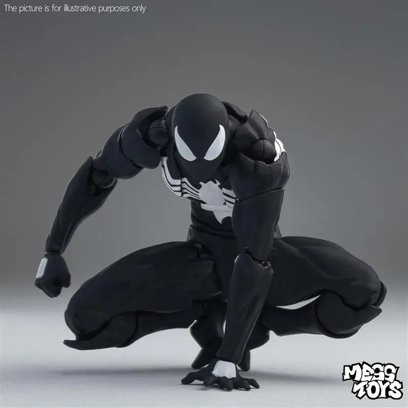 

In Stock Messtoys Spiderman Figure Black Symbiote Spider Man Figurine Action Figure Custom Model Gk Statue Collectible Gift Toy